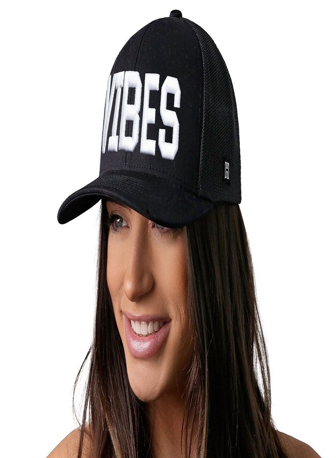 HAKA Vibes Black Trucker Hat - Chill Mesh Snapback Cap for Men, Women & Golf, Music Design Baseball Dad Hat - Image 4
